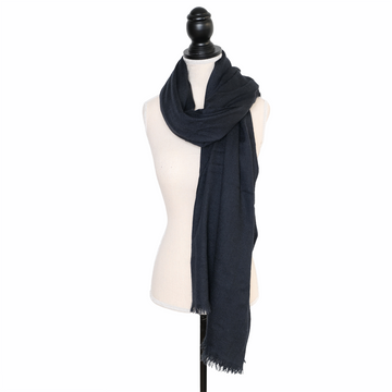 Hermès light cashmere scarf in black