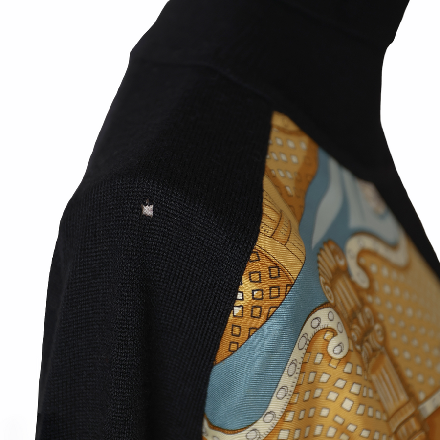 Hermès turtleneck sweater with horse print