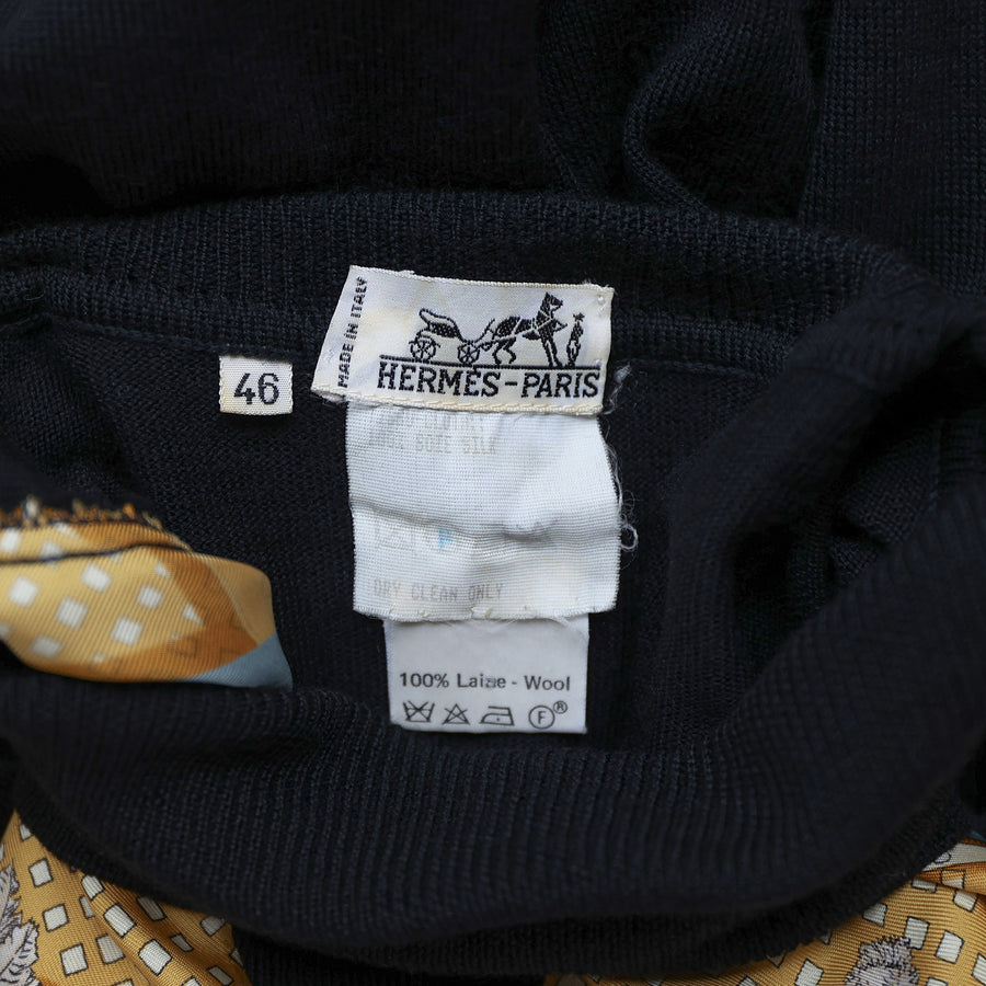 Hermès turtleneck sweater with horse print