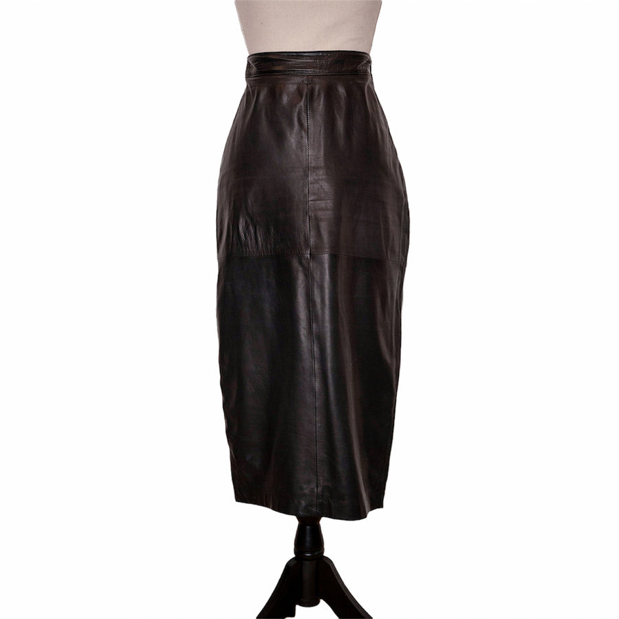 Irca leather pencil skirt
