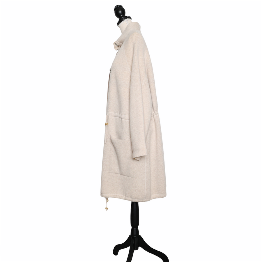 Iris von Arnim Cashmere knitted coat with press studs