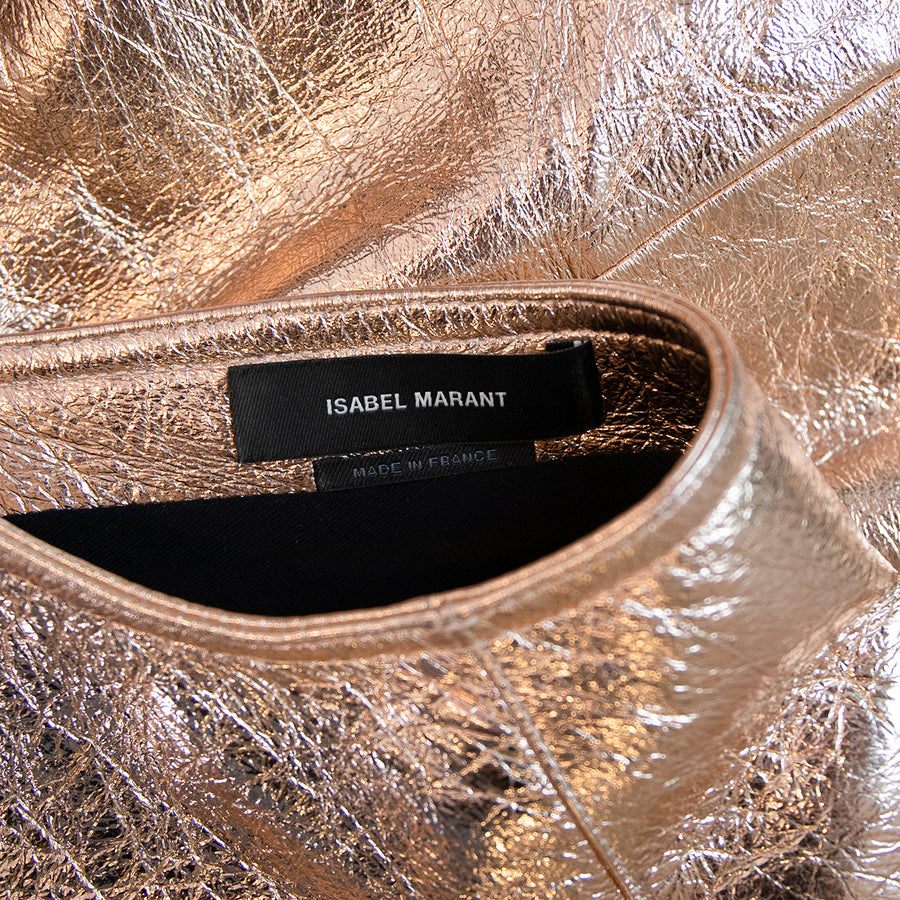 Isabel Marant metallic leather mini dress