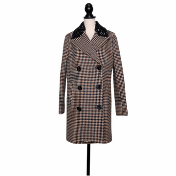 J Crew double breasted coat with collar detail
