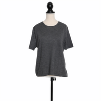 Jil Sander cashmere sweater with short sleeves grey