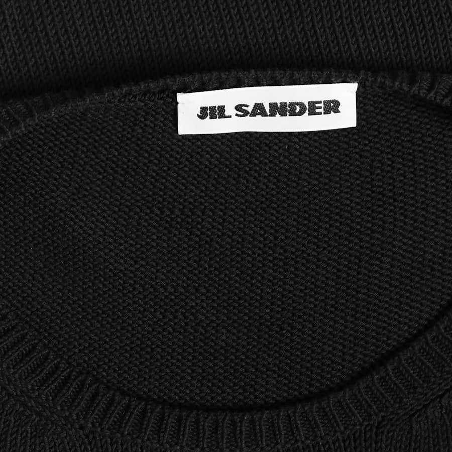 Jil Sander cashmere sweater with short sleeves Black