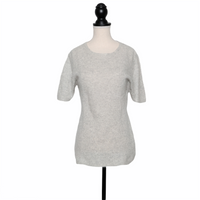 Jil Sander cashmere sweater with short sleeves Light Gray L
