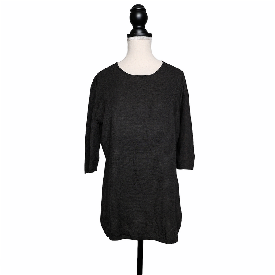 Jil Sander cashmere sweater with short sleeves Black L