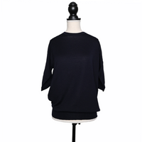 Jil Sander sweater with short sleeves Dark blue