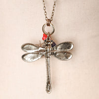Long necklace with dragonfly pendant