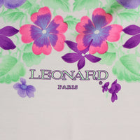 Leonard Paris Seidencarré with flower print white / multicolor