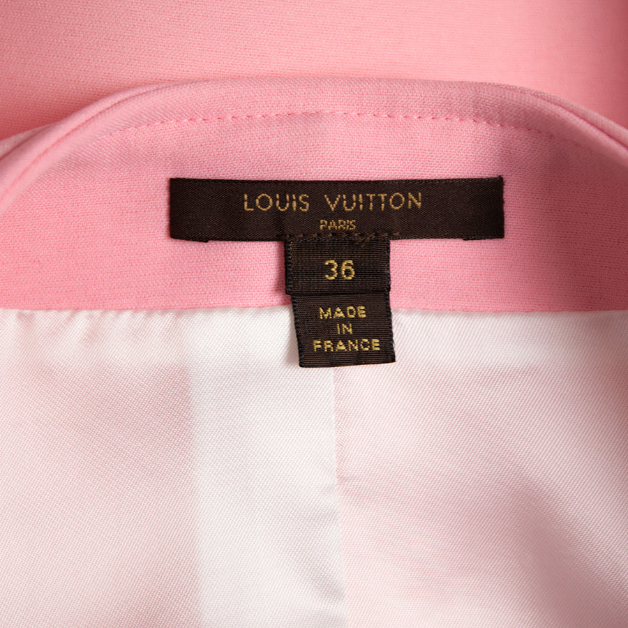 Louis Vuitton neoprene style mini dress with zipper and flounces