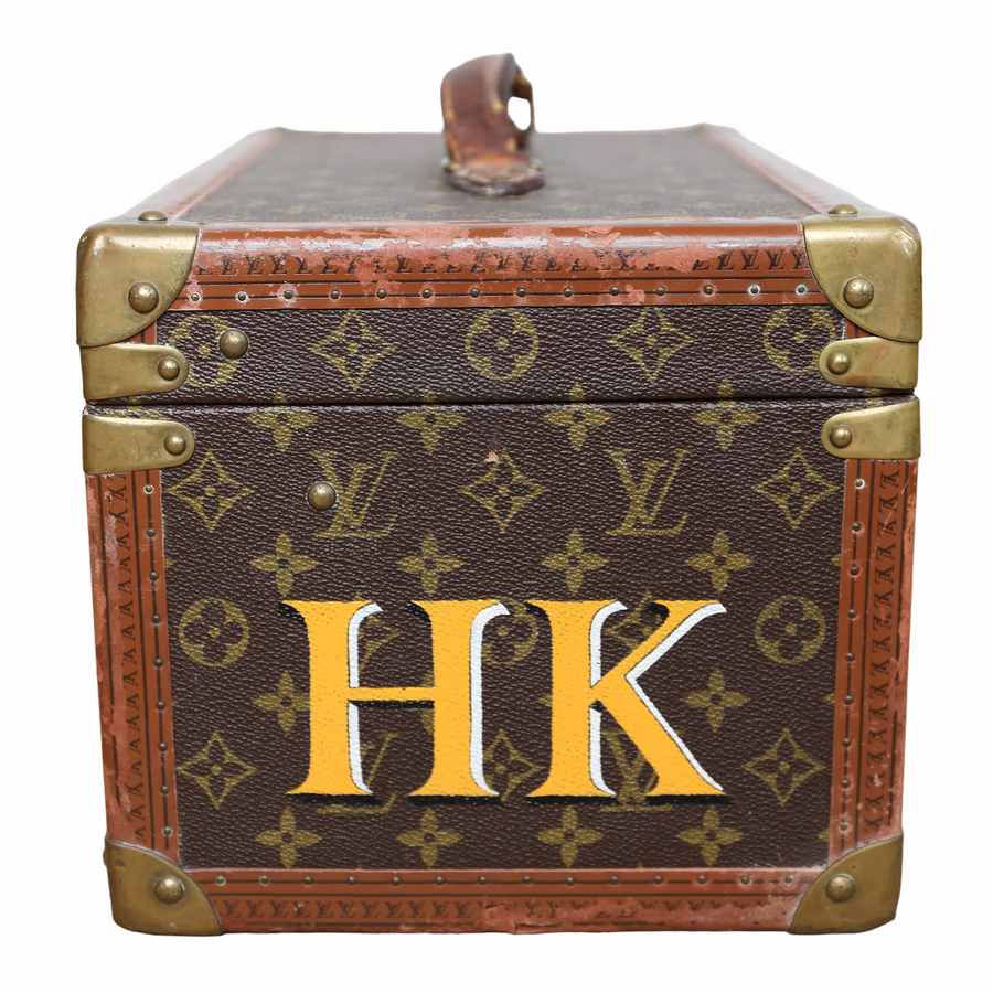 Louis Vuitton Vintage Beautycase mit "HK"-Initialen