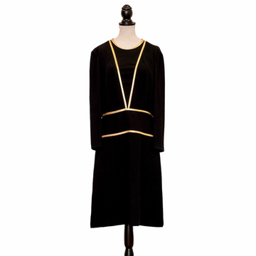 Prada dress with gold leather details