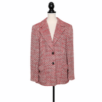 Rena Lange vintage tweed blazer with patch pockets