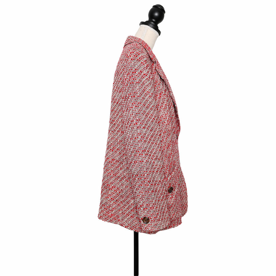 Rena Lange vintage tweed blazer with patch pockets