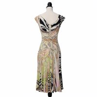 Roberto Cavalli vintage dress with pleated skirt in Carrie Bradshaw look