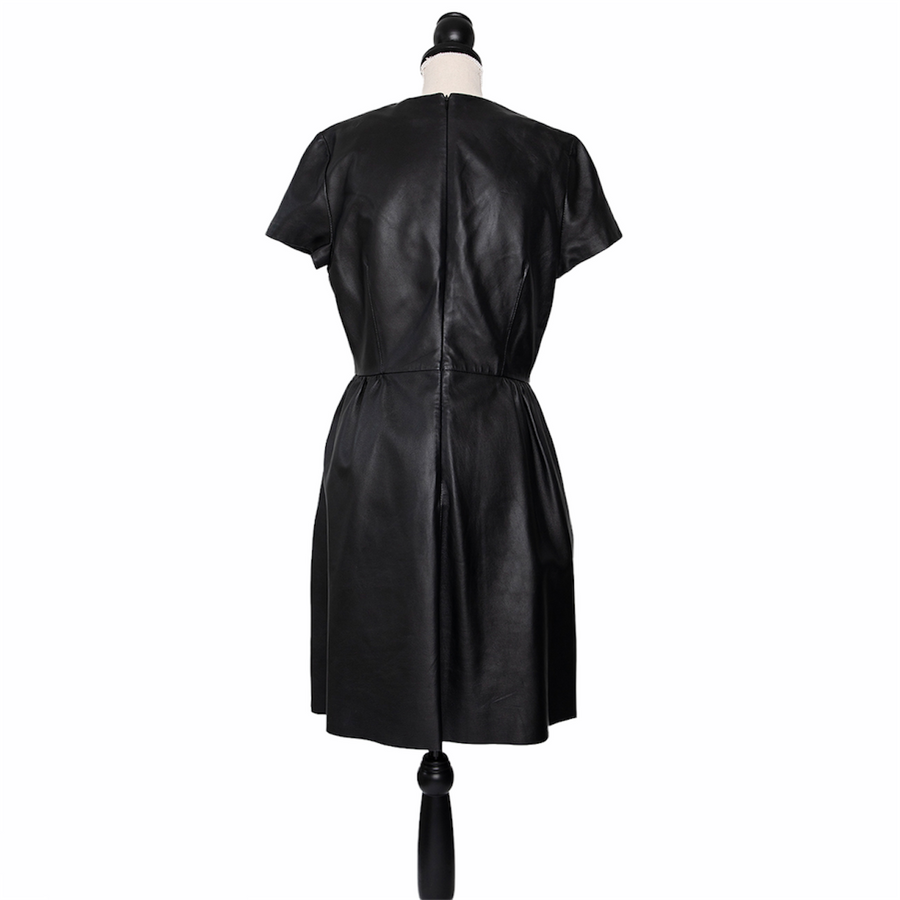 SLY010 A-Line Leder Kleid