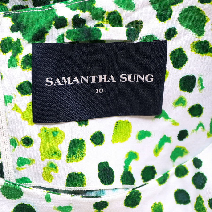 Samantha Sung Ärmelloses bedrucktes Kleid mit abnehmbarem Stoffgürtel