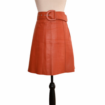 Sandro leather mini skirt