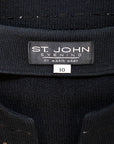 St. John Evening Bestickte Jacke mit Reißverschluss