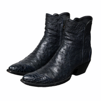 Stallion western boots made of ostrich leather
