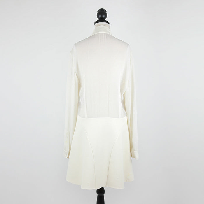 Stella McCartney mini dress with semi-sheer sleeves and back