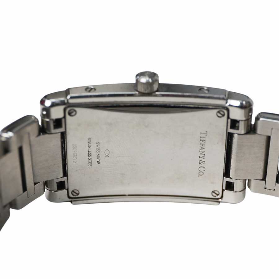 Tiffany & Co. Grand Rectangular Diamond Bezel SS Damen Uhr
