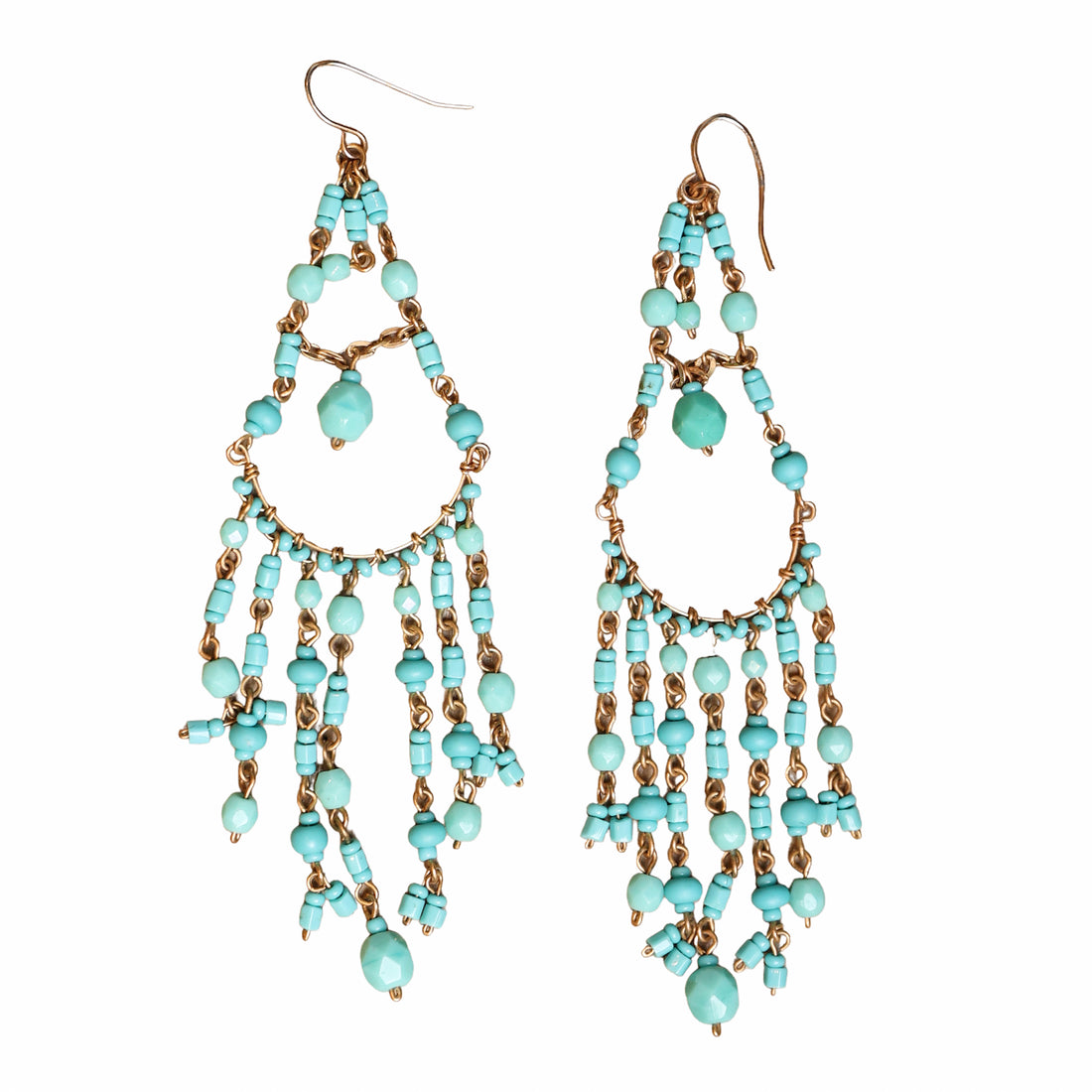 Turquoise chandelier earrings