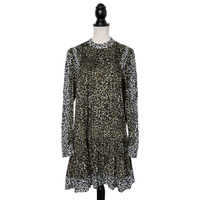 Ulla Johnson mini dress with flounces in leopard print