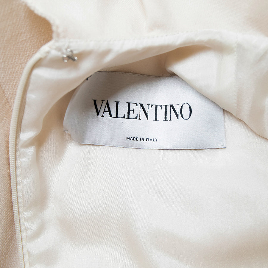 Valentino dress with pleated details and ruffled collar
