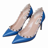 Valentino Blue Rockstud Pumps (heel height 9cm)
