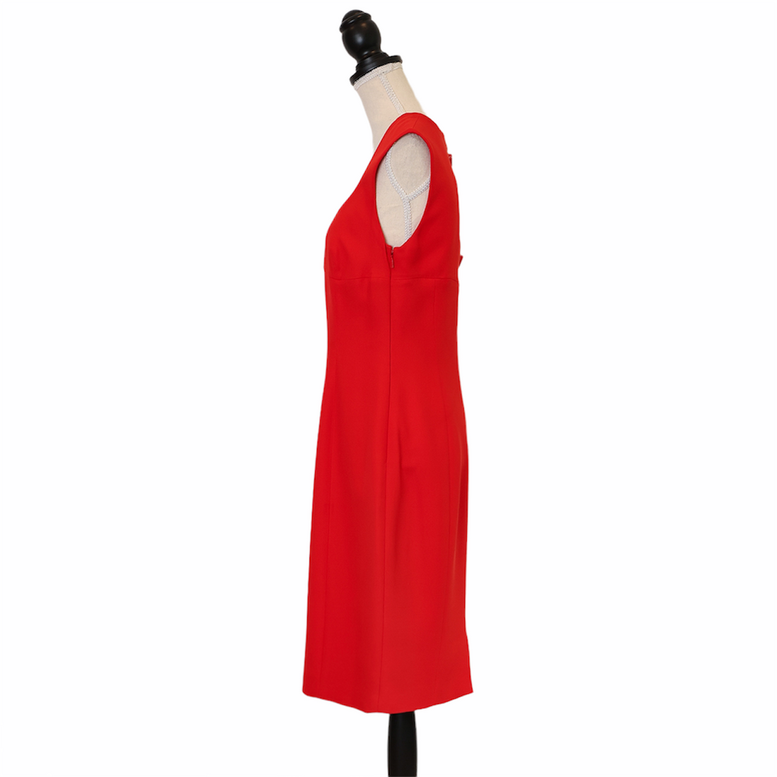 Versace sleeveless cocktail dress with a sixties look