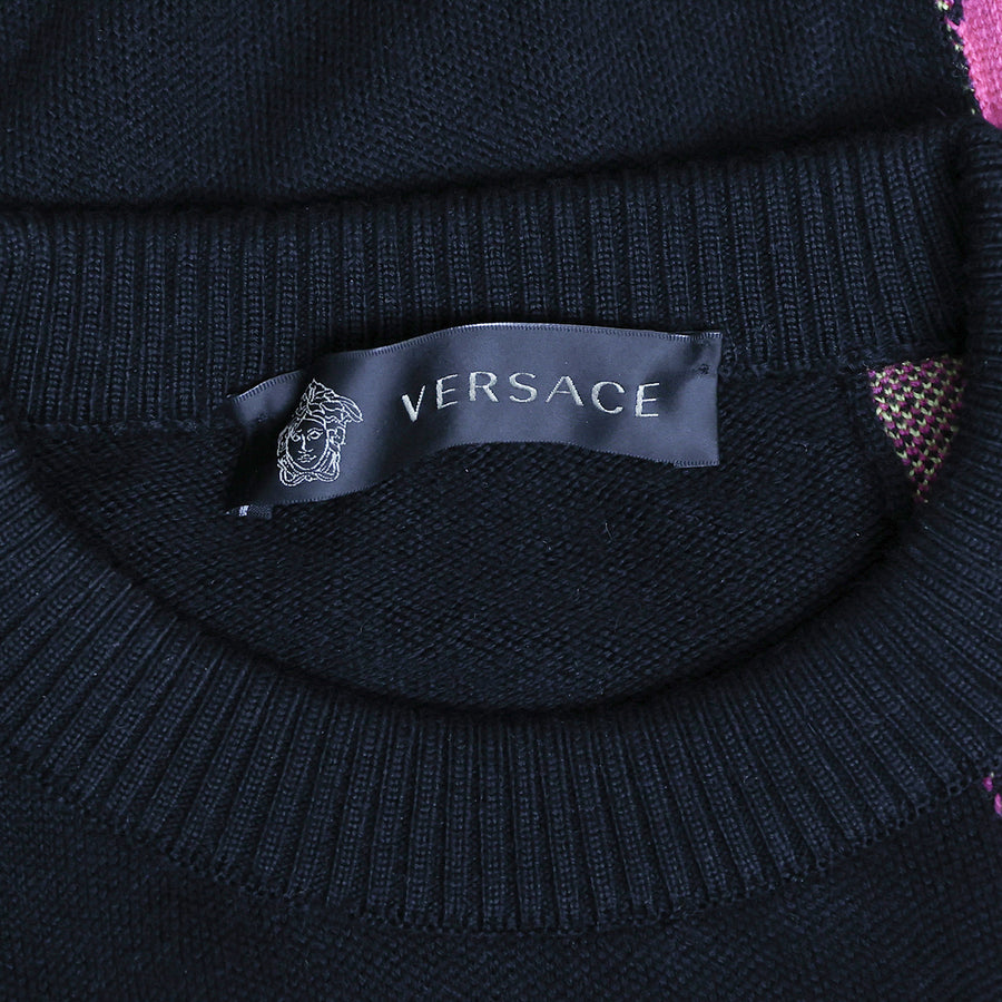 Versace patterned sweater in virgin wool
