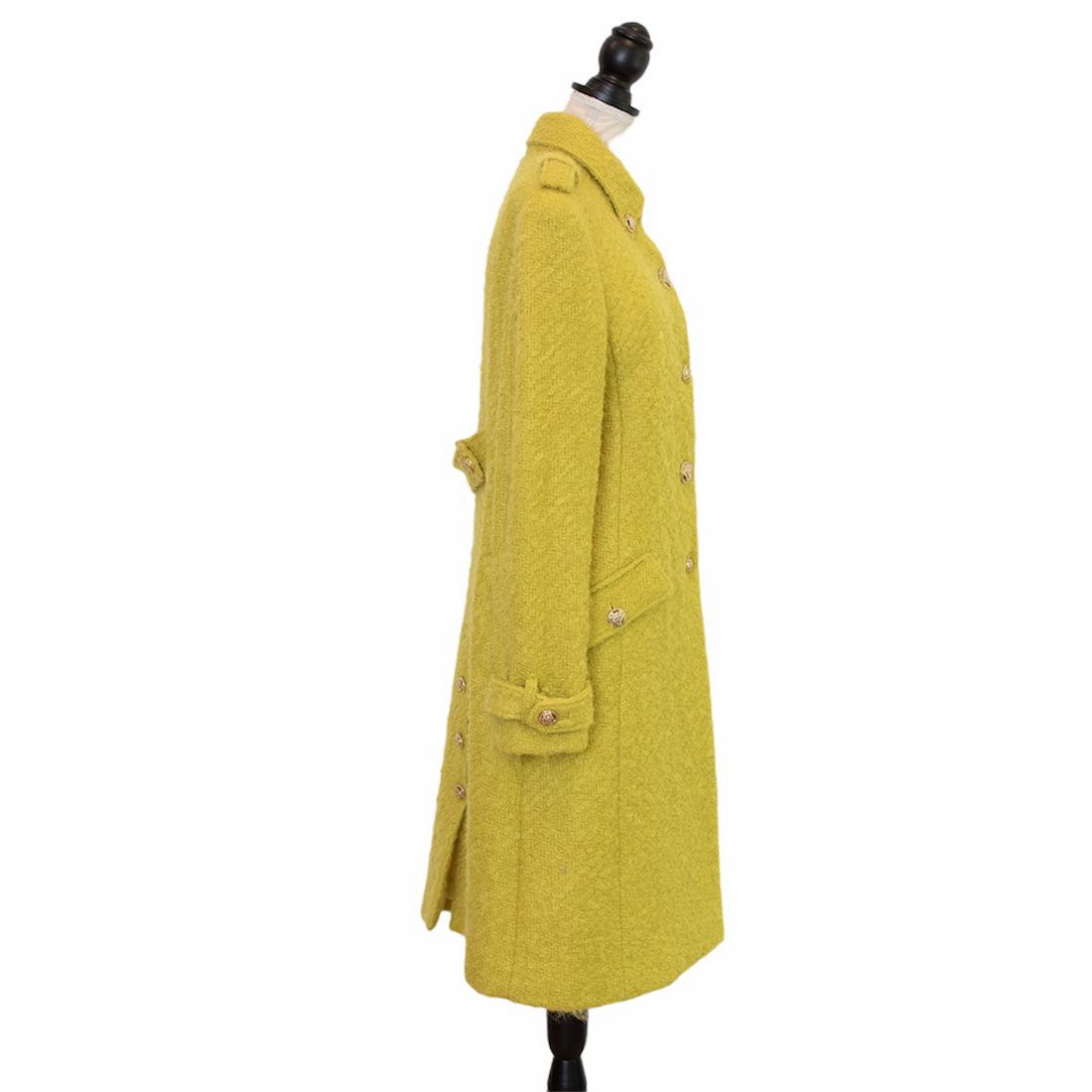 Versace vintage wool coat with logo buttons