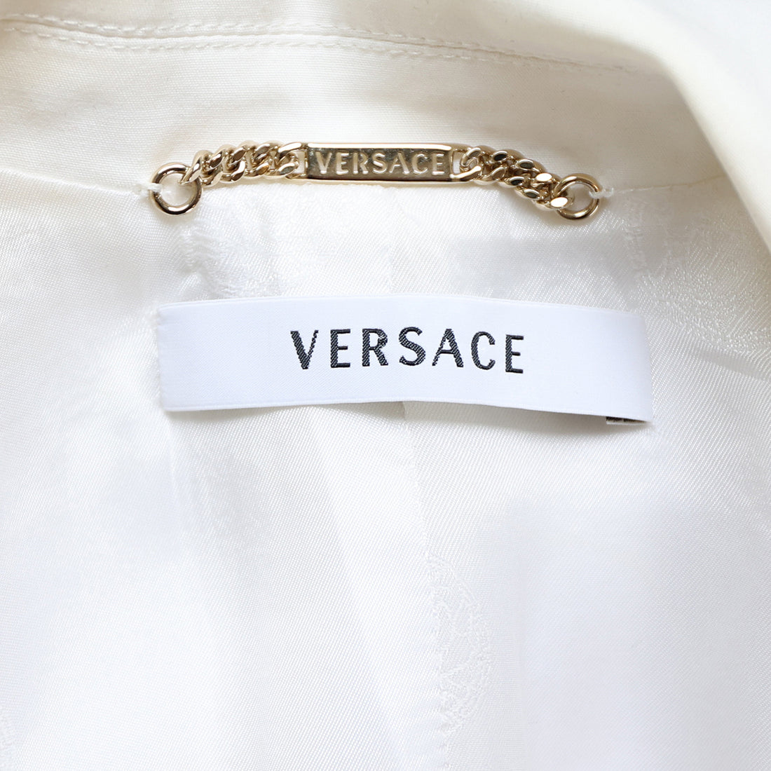 Versace Taillierter Blazer mit Reißverschluss und rundem Kragen