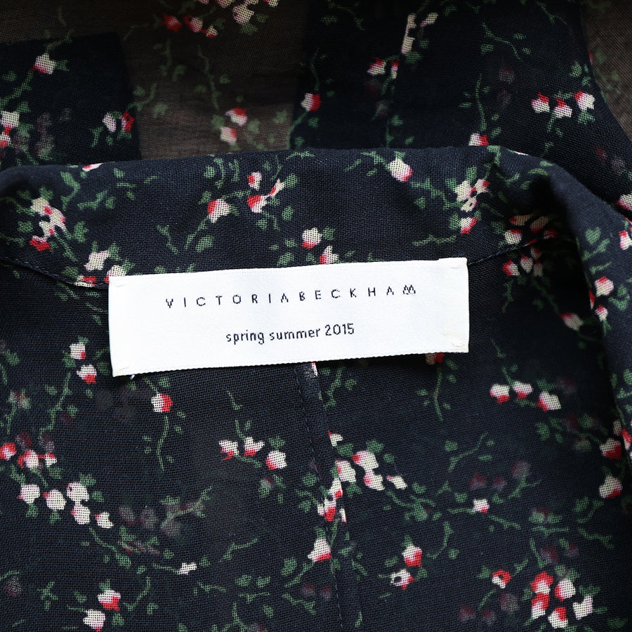Victoria Beckham Semi-transparent blouse with a floral print