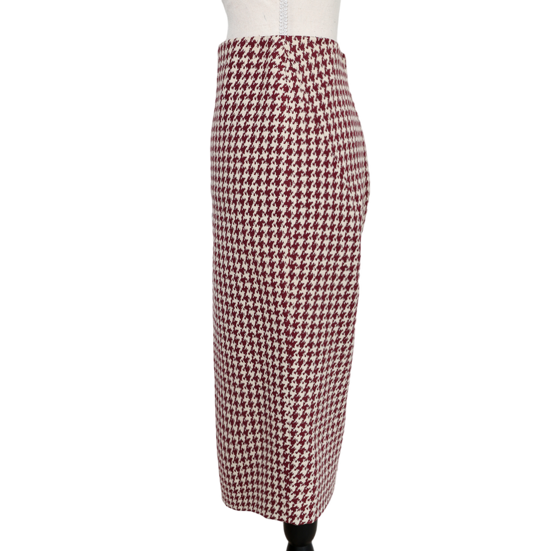Victoria Beckham houndstooth zipped stretch skirt