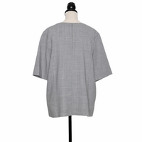Wool top with short sleeves