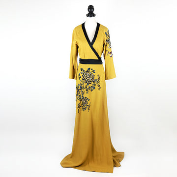 Amen Elaborately embroidered maxi dress in kimono style