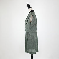 Balenciaga Graphic V-Neck Drapped Dress