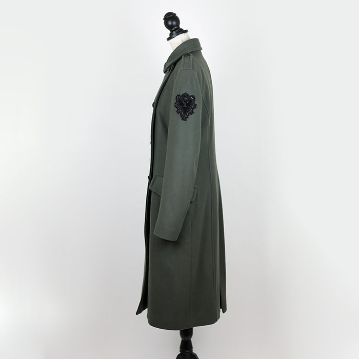 Amen Double-breasted wool coat in a military look