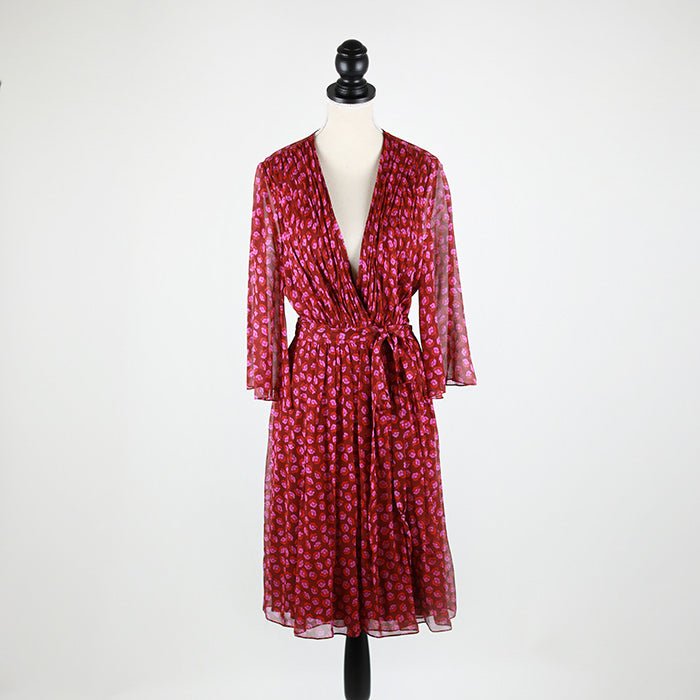 DIANE VON FURSTENBERG Printed georgette silk wrap dress from the "40 Years DVF" collection