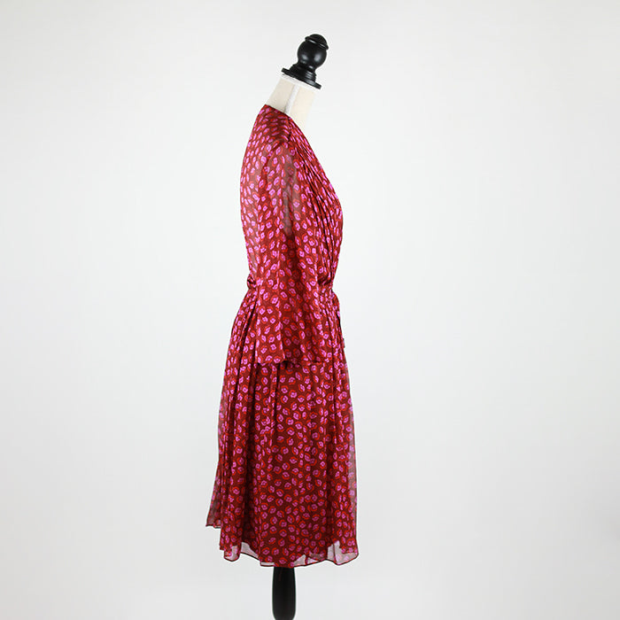 DIANE VON FURSTENBERG Bedrucktes Wickelkleid aus Georgette-Seide aus der "40 Jahre DVF"- Kollektion