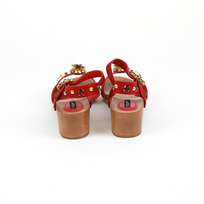 Dolce&Gabbana Elaborately decorated wooden sandals