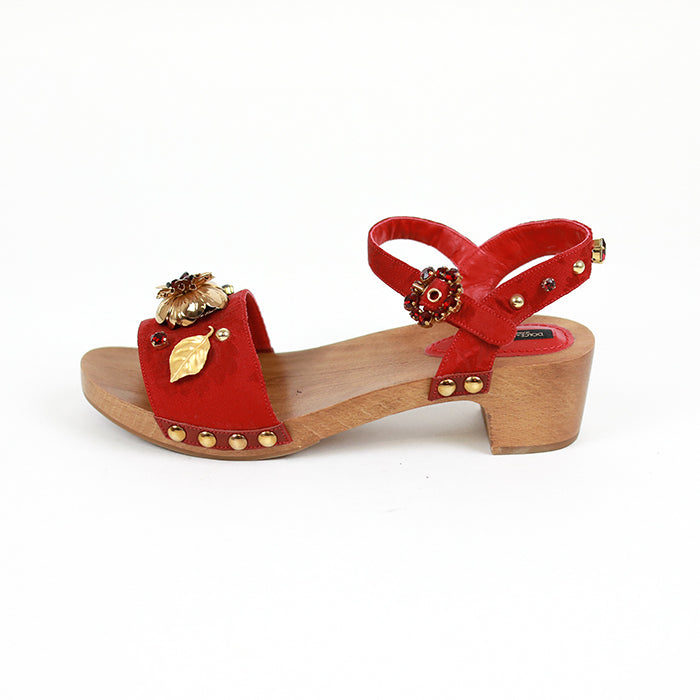 Dolce&Gabbana Elaborately decorated wooden sandals