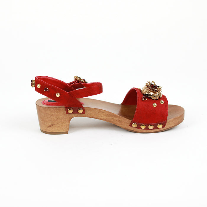 Dolce&Gabbana Elaborately decorated wooden sandals