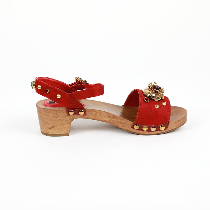 Dolce&amp;Gabbana Elaborately decorated wooden sandals