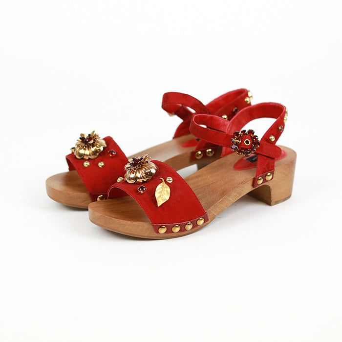 Dolce&Gabbana Elaborately decorated wooden sandals