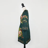DOLCE &amp; GABBANA Floral and Key Print Brocade Dress