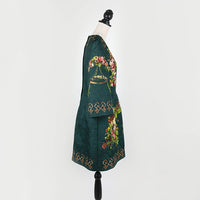 DOLCE &amp; GABBANA Floral and Key Print Brocade Dress